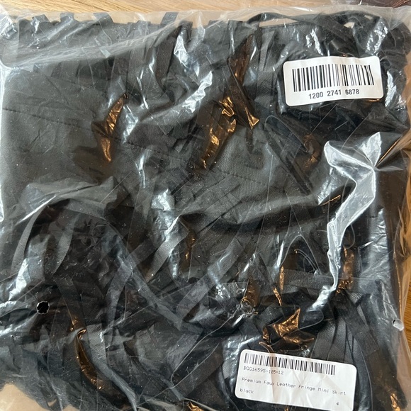 Nasty Gal Premium Faux Leather Fringe Mini Skirt - Picture 3 of 4